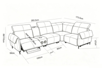 Ensemble de canapés modulaires en tissu, grand canapé d'angle pour salon, meubles inclinables avec haut-parleurs Bluetooth