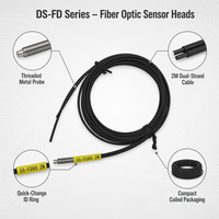 Capteurs à fibre optique réfléchissants DASS M3/M4/M6 série FD, modèles DS-FD30/40/60, haute vitesse, sortie NPN/PNP, 12-24V DC, vente en gros