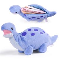 Étui à crayons en peluche personnalisé, animal mignon, dinosaure, sac de rangement pour fournitures scolaires, sac à crayons pour filles et garçons à l'école