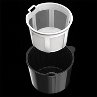 Cafetera Eléctrica de Goteo de Diseño Clásico con Filtro Reutilizable Antigoteo de un Solo Toque, Jarra de Vidrio de 1.2L, Ideal para Exteriores y Autocaravanas