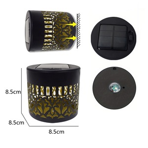 Solar Outdoor Wall Lamp Mandala Pattern <b>LED</b> Waterproof <b>Sensor</b> Activated Courtyard Villa <b>Light</b> - Product Image 4