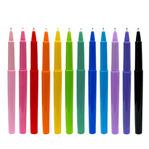 Logo personnalisé de haute qualité 12 couleurs feutre stylo Art marqueurs ensemble pour l'écriture sur papier - Product Image 2