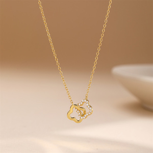 Collar Minimalista Chapado en Oro con Plata de Ley S925 para Mujer, Joyería Delicada de Cadena Apilable para Uso Diario - Product Image 1