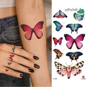 Colorful 3D Butterfly Temporary <b>Tattoo</b> Stickers Eco Friendly Waterproof <b>Paper</b> Indian Style Body Art for Girls - Product Image 1