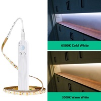 2835 barre lumineuse d'armoire de détection humaine intelligente IP65 5V bande lumineuse LED avec boîte de batterie chambre capteur de mouvement PIR bande lumineuse douce