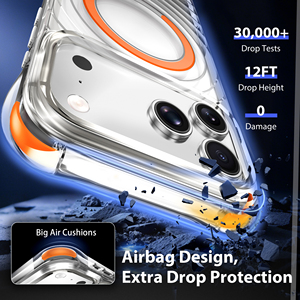 <span class=keywords><strong>Funda</strong></span> Magnética Transparente <span class=keywords><strong>para</strong></span> iPhone 18 17 16 Pro Max 15 Plus, Carcasa <span class=keywords><strong>Protectora</strong></span> Anticaídas y Antigolpes, Venta al Por Mayor - Product Image 4