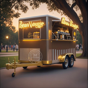 Trang bị đầy đủ thức ăn nhanh xe tải Kem giỏ hàng cà phê đường phố bán hàng tự động xe tải nhà máy Giá điện thoại di động vuông thực phẩm Trailer - Product Image 2