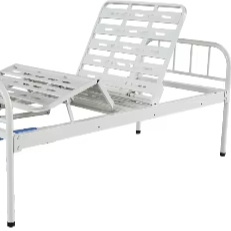Lit médical manuel réglable à 2 manivelles, économique, pour hôpital, clinique, soins à domicile, équipement de soins aux patients - Product Image 2