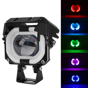 Foco auxiliar RGB de 12V, luz <span class=keywords><strong>LED</strong></span> de conducción de motocicleta, Luz antiniebla blanca y amarilla, luz de trabajo para coches y motocicletas, nueva condición - Product Image 1