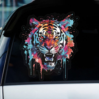 Impression Logo 3D transfert décalcomanie extérieur magnétique Transparent statique s'accrochent autocollant métal UV PET PVC vinyle personnalisé voiture autocollants