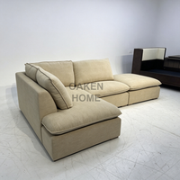 OAKEN Meubles de salon de luxe, canapé nuage en tissu lin personnalisé, coussin moelleux, ensemble de meubles de salon, fabrication américaine