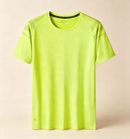 T-shirt de sport réfléchissant à col rond à séchage rapide, imprimé réfléchissant, best-seller