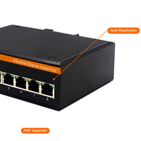 Switch Ethernet PoE 8 ports 100 Mbps 802.3af/at, alimentation PoE, rail DIN industriel, alimentation double redondante DC12-57V