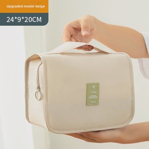 <span class=keywords><strong>Sac</strong></span> de maquillage tendance en tissu éponge, portable, design ouvert, style coréen, simple, féminin, grande capacité, avec crochet pour <span class=keywords><strong>sac</strong></span>, pour hommes - Product Image 1