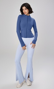 Nuf + Áo khoác thể thao giảm béo cổ đứng tập yoga nhẹ cho nữ áo khoác Yoga thoáng khí in nén cho mùa đông - Product Image 2