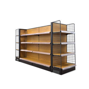 Estanterías de Exhibición de Madera Personalizadas para Supermercados, Estantes de Góndola para Tiendas Minoristas - Product Image 1