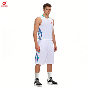 专业风格男式篮球球衣短裤全定制高中大学队队服热升华设计工厂OEM ODM服务 - Product Image 3