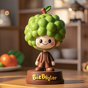 تمثال بوبلهيد مخصص بصورة فاكهة من الراتنج بطول 7 بوصات مصنوع يدويًا بتصميم حيوي لتزيين السيارة والمنزل وكهدايا ترويجية - Product Image 5