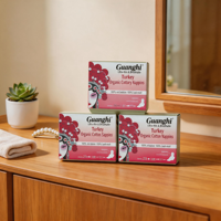 Protège-slips jetables en coton biologique pur, respirants, à ailettes très hautes, aux herbes, protection anti-fuites pour la nuit