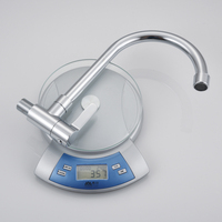 Robinet de cuisine en alliage de zinc, monocommande eau froide, pivotant à 360°, chromé, pour évier - Vente en gros