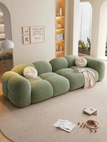 Canapé modulable confortable à plusieurs places, style crème français moderne, en velours, avec accoudoirs, pour salon, vente chaude
