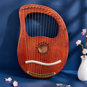 Layaiqin 16 tonos Mini Konghuo pequeña arpa Lira principiante DIY instrumento Musical Simple <span class=keywords><strong>guitarra</strong></span> Lira - Product Image 4