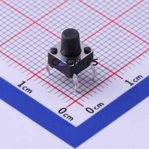 TS6675CJ Tactile Switch Through hole Component (THT)-4P,6x6mm Switch Single Pole Single Throw Round Button 2.5N Through Hole - Product Image 1