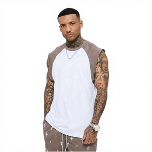 Wholesale Custom Men's Casual Gym <b>Vest</b> Breathable Eco-Friendly Quick Dry Knitted Polyester/Cotton Blend Solid <b>Stringer</b> Workout - Product Image 2