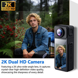 2K Dual HD Action <b>Camera</b> Ultra Wide Angle Lens Outdoor Sports Recorder Portable Thumb <b>Camera</b> With <b>Night</b> Shooting Support - Product Image 1