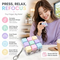 Precio de fábrica: Llavero mecánico LED con tecla de teclado, fidget clicker, juguete antiestrés y de descompresión VK