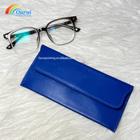 Sacs en cuir PU de haute qualité pour lunettes, personnalisables avec logo en relief, légers et portables, pour le rangement des lunettes