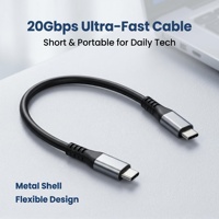 Cable USB-C 3.2 Gen 2x2 de Sincronización, Transferencia de Datos de Ultra Alta Velocidad de 20 Gbps, Cable de Computadora Portátil de 0.5 M, Carga Rápida de 5 A, Video 4K