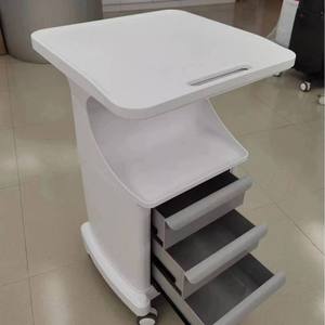 Chariot d'instruments de beauté en plastique d'usine source, chariot de clinique dentaire, équipement spécial, base de rangement mobile avec cadre latéral - Product Image 2