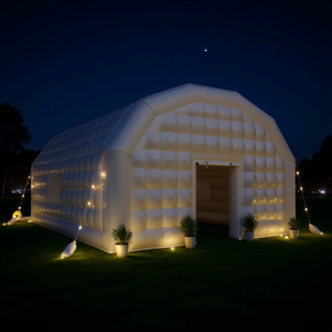 Casa Inflable Blanca en Forma de Cubo de 9 x 6 x 4 Metros con 2 Ventanas para Bodas, Fiestas y Eventos, Carpa de Verano Tipo Extendido de Tela de PVC - Product Image 2