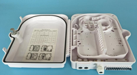 Boîtier de distribution de fibre optique FTTH 24 cœurs IP65 en PC+ABS pour extérieur, montage mural/poteau SC/LC