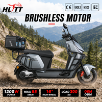 1200W 55km/h Electric Motorcycle Express Food Delivery TCS Traction System Anti-Slip Wheel