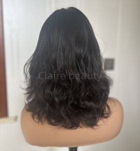 Perruque juive de haute qualité en cheveux humains, perruque casher à dentelle frontale, perruque juive faite à la main, adaptée aux femmes - Product Image 6