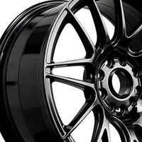 Jantes en alliage d'aluminium forgé monobloc 18 19 20 21 22 23 24 pouces 5x100 5x120 multi-branches noires pour voiture