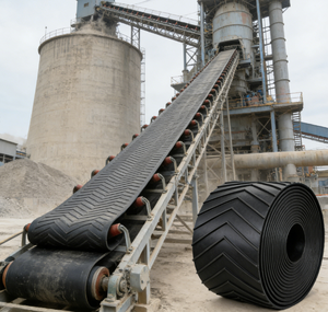 BOTHWIN Shandong CHEVRON DESENLİ KONVEYÖR BANDI Çimento Fabrikası Ham Madde Homojenizasyon Kesme Silosu Boşaltma Elevatörü Ön Isıtıcısı için - Product Image 1