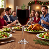 Échantillon gratuit Gobelet jetable transparent Verres à vin en plastique rouge Copa De Vino Verres a Boire Bicchieri Vinos