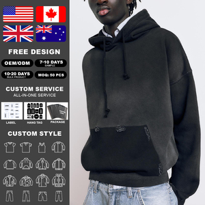 Sudadera con Capucha Unisex de Alta Calidad Premium, Estilo Oversize con Hombros Caídos, Efecto Desgastado, Suave y Cálida, con Acabado Descolorido por el Sol - Product Image 2