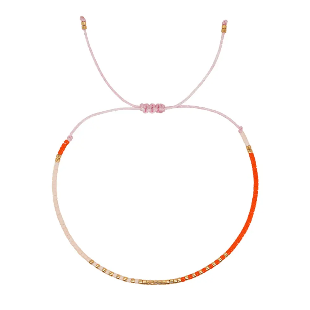 Simple Design Bohemian Style Miyuki Color Rice Beads Handmade Beaded Women's Bracelet
