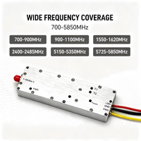 Modul RF DESCBOOST 50W 700-5850MHz Pita Lebar LoRa GaN 47dB Gain Peralatan Komunikasi Nirkabel Jarak Jauh
