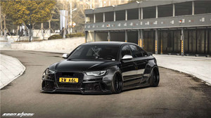 ชุดแต่งไวด์บอดี้สำหรับ Audi A6 S6 คาร์บอนไฟเบอร์  ลิ้นหน้า ดิฟฟิวเซอร์ สปอยเลอร์ สเกิร์ตข้าง ไวด์บอดี้ - Product Image 3