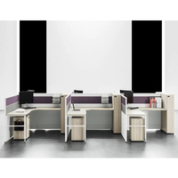 Offre Spéciale : Poste de Travail Modulaire Moderne en Bois avec Cadre en Aluminium et Panneaux Combinés – Bureau Cubicle à Usage Commercial, Garantie 5 Ans