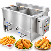 Friteuse semi-automatique professionnelle en acier inoxydable pour frites, poulet frit et anneaux d'oignon