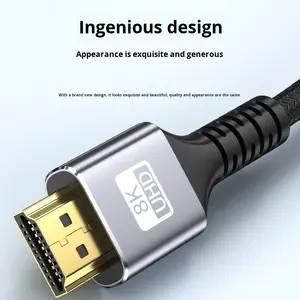 ชุดสาย <span class=keywords><strong>HDMI</strong></span> 8K ความละเอียดสูงแจ็กเก็ตพีวีซีแบบ2.1ยาว10เมตรสำหรับเชื่อม<span class=keywords><strong>ต่อ</strong></span>คอมพิวเตอร์ทีวี - Product Image 1