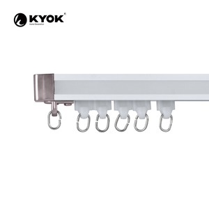 Rail de rideau intelligent de haute qualité monté au plafond rial avec lumière rail de rideau d'hôtel en aluminium de Chine - Product Image 2