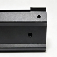 Perfil de riel de movimiento lineal de aluminio extruido personalizado, riel guía hueco de aluminio reforzado con múltiples ranuras