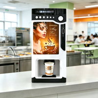 Distributeur automatique de café instantané à monnayeur, 3 saveurs, pour usage commercial, machine à boissons chaudes automatique